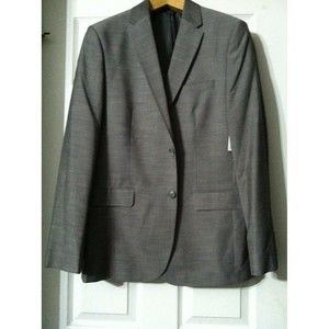 CALVIN KLEIN MENS NEW GRAY 83%PLYSTR 17%VISCOSE SPORT COAT JACKET BLAZER SZ:M